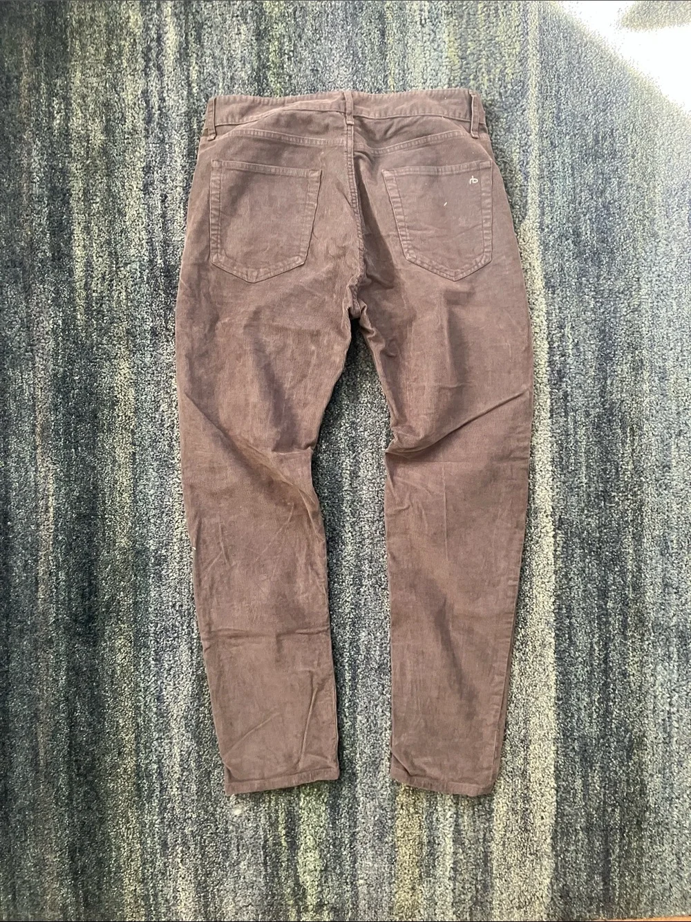 rag & bone men's corduroy pants in brownish gray